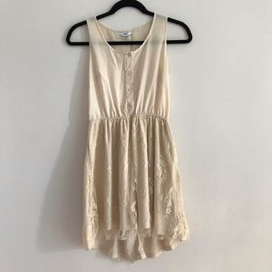 NWOT Nude Lace Hi-Lo Dress